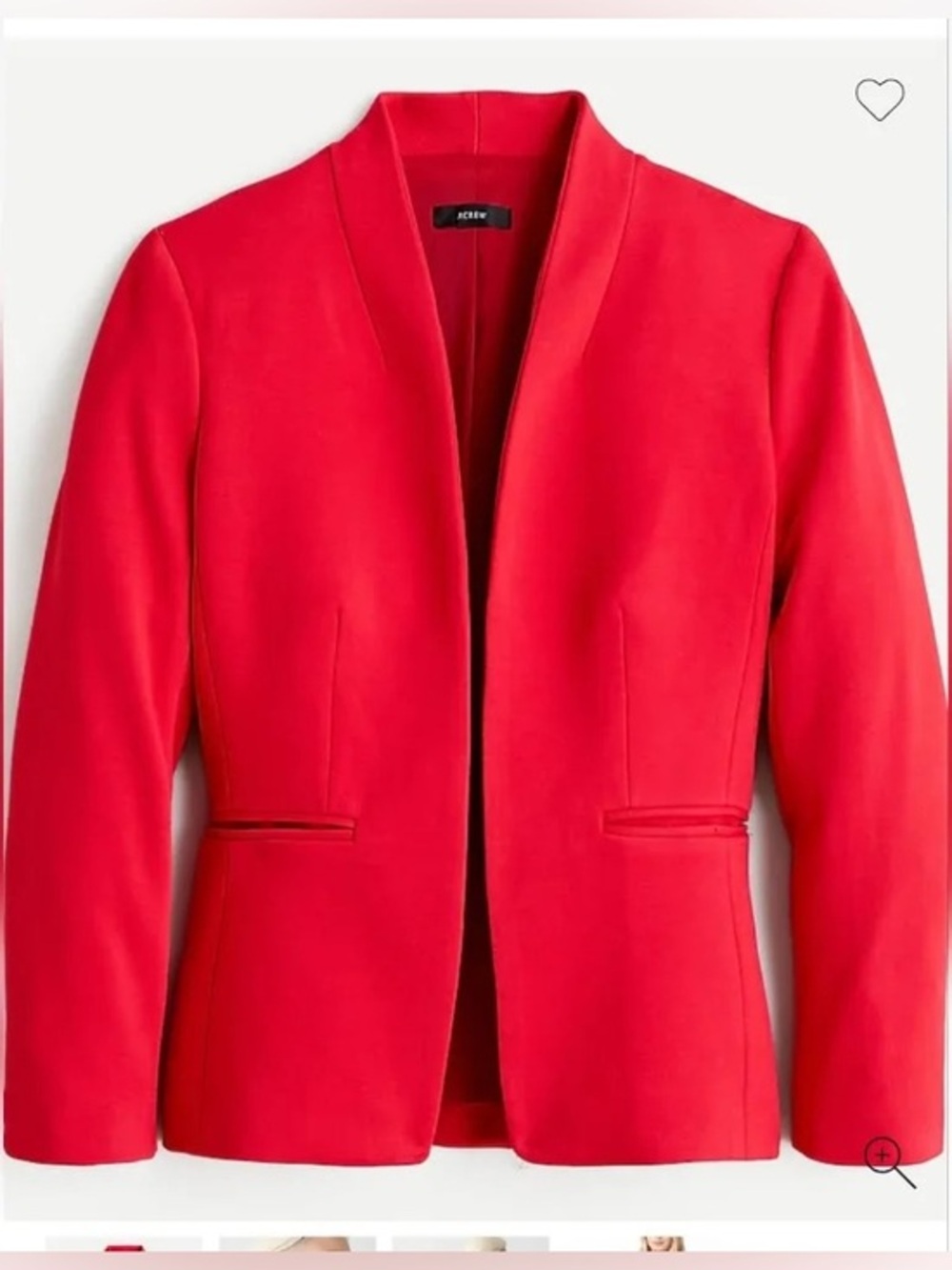 J. Crew Going Out Blazer Stretch Twill Red Sz 6 NWT